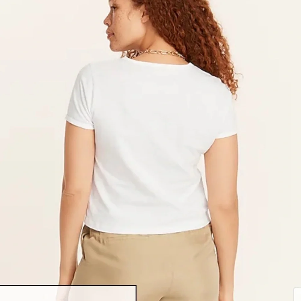 J Crew '90s cropped organic slub cotton T-shirt BF366